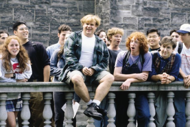 Chris Farley in a film still from Tommy Boy, 1995. From IMDB.