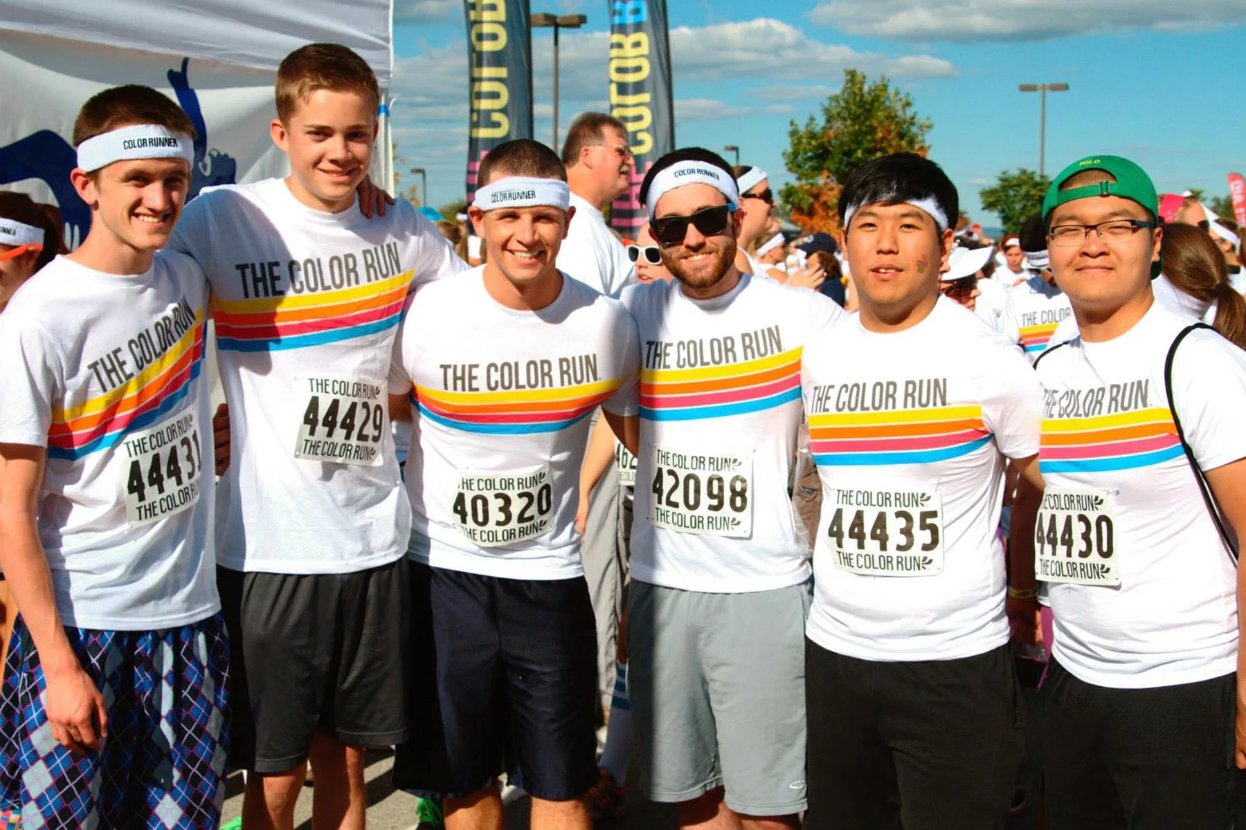 L to R: Sean McCrea, Tim, John Boston Peter Blasco, Danny Lim and Andrew Sie 2013 Homecoming Color Run - Sept. 29, 2013