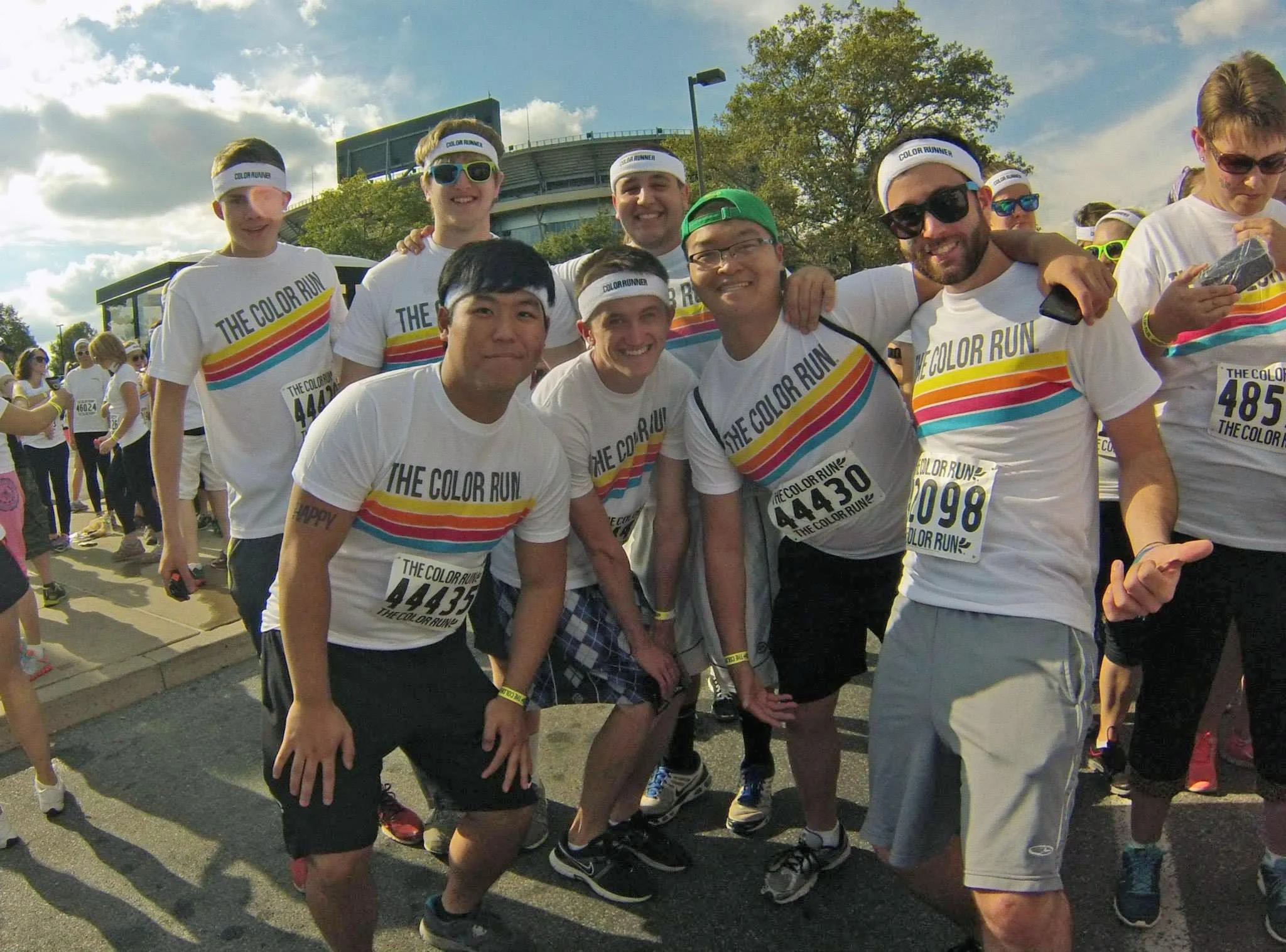 L to R: Tim, Nick Stadtlander, Danny Lim, Sean McCrea, Jason Jonas, Andrew Sie and Peter Blasco 2013 Homecoming Color Run - Sept. 29, 2013