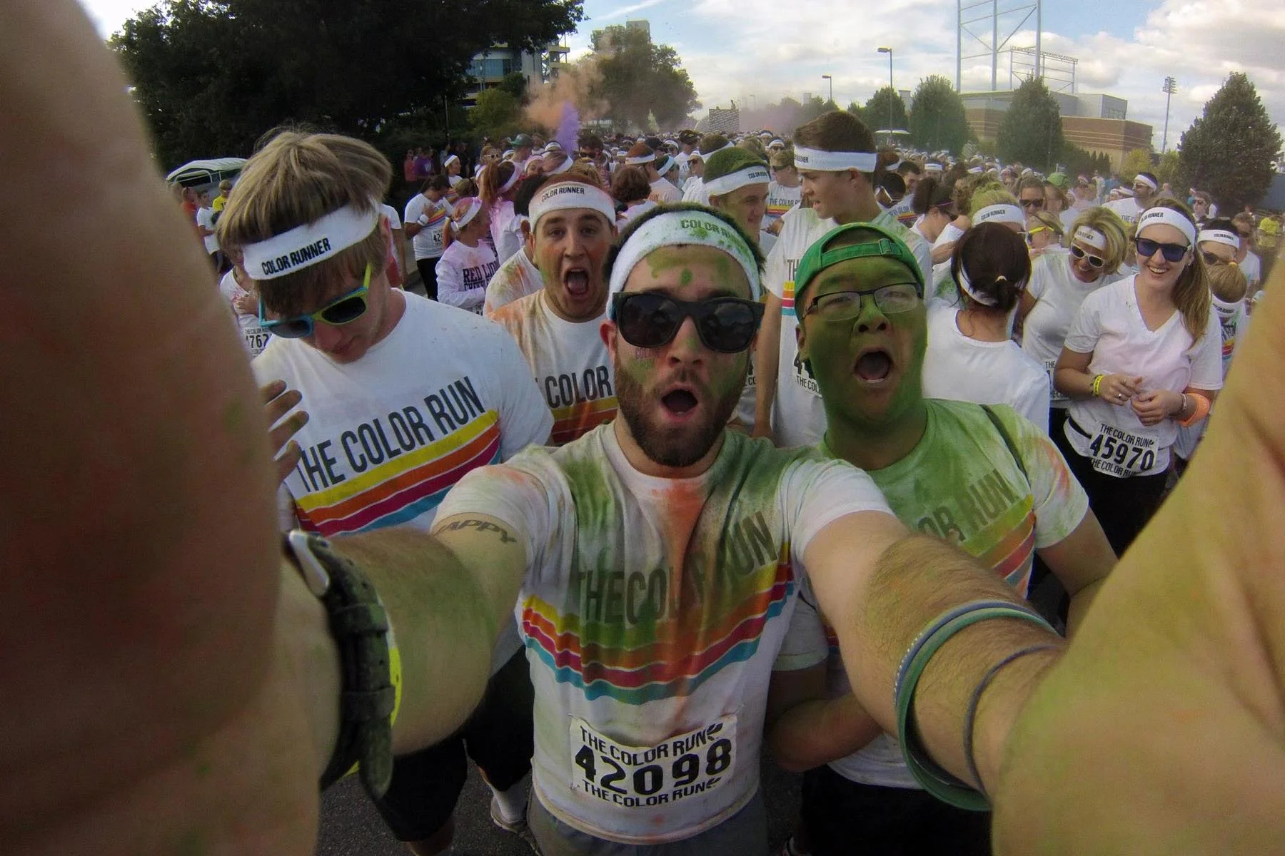 L to R: Nick Stadtlander, Jason Jonas, Peter Blasco and Andrew Sie
2013 Homecoming Color Run - Sept. 29, 2013