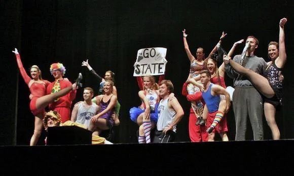 Homecoming: For The Glory Talent Show - Tapestry and Theta Chi do a number inspired by the circus during the For The Glory Talent Show at the Eisenhower Auditorium on Tuesday, October 8, 2013. Tapestry and Theta Chi were the winners of the talent show - Kayla Miller, Ian Maxwell, Monicka Fosnocht, Julie Rockwell, Carolyn Harmeling, Colleen Fleisner, Sam Shively, Jerry Douglas Crompton, Larissa Steeb, Greg Black, Bri Gring and Mark Moseley