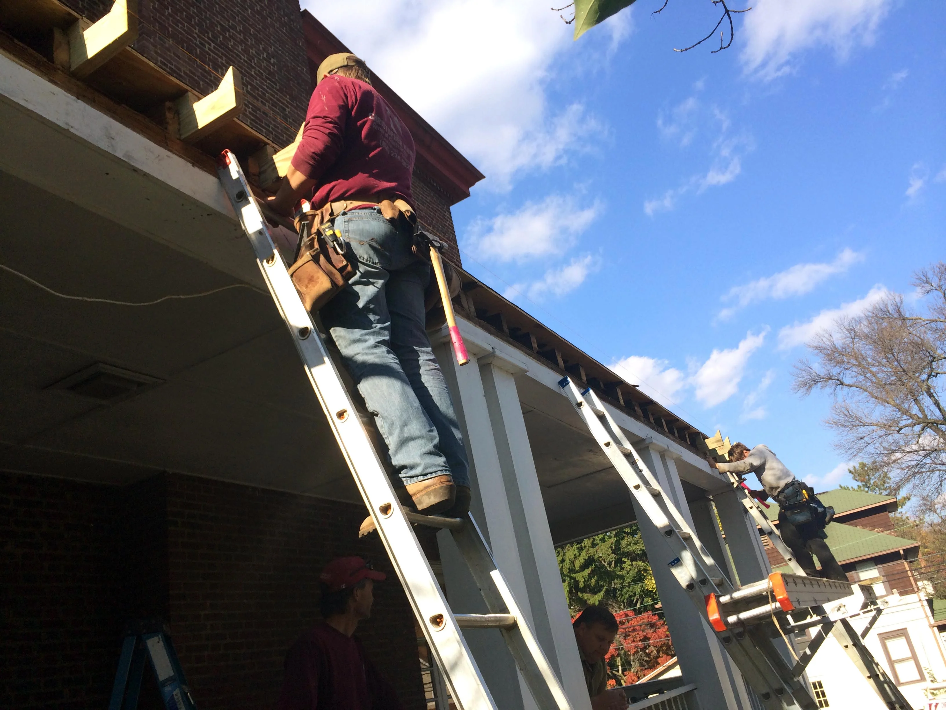 Side-Porch Project - Roof Repairs Start - Photos