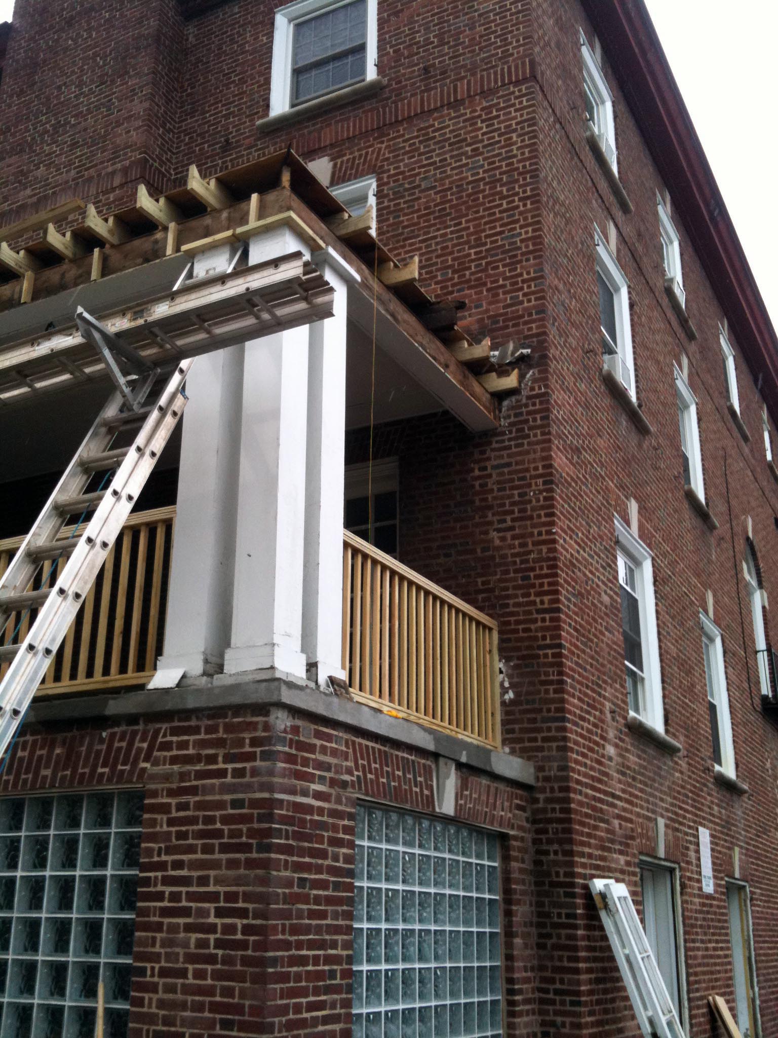  Side-Porch Repair Project - Oct. 23, 2013 - New Fascia and Railings 