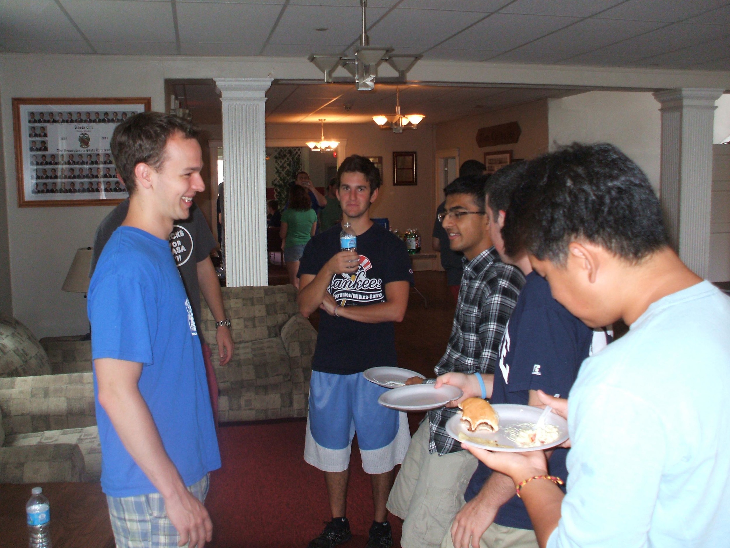  L to R: Grant Gaston and Nick Lello with several rushees 
Labor Day Picnic - September 3, 2012 