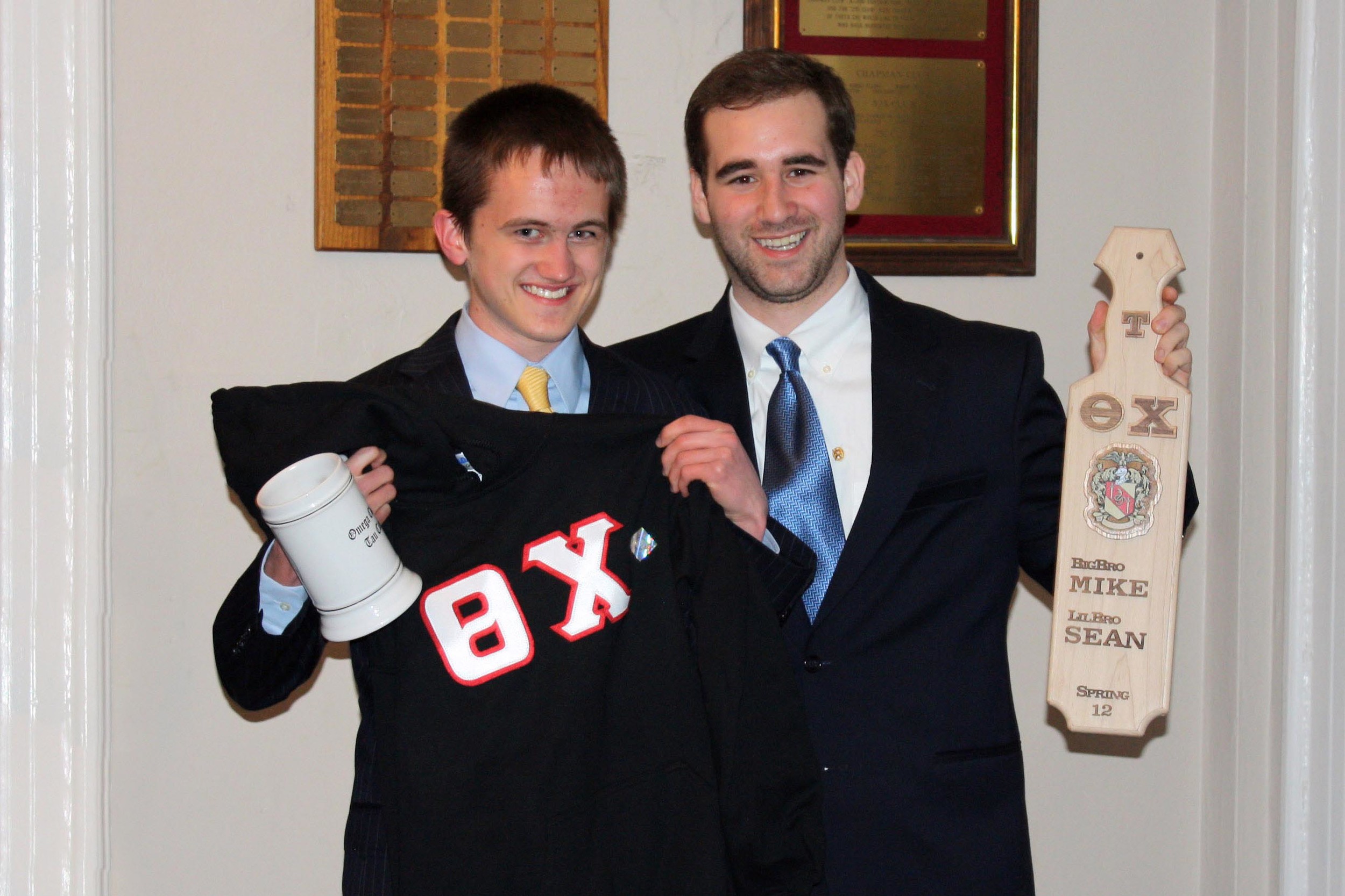  Little Brother Sean McCrea (L) and Big Brother Mike Schappe
Spring 2012 Initiation Night 