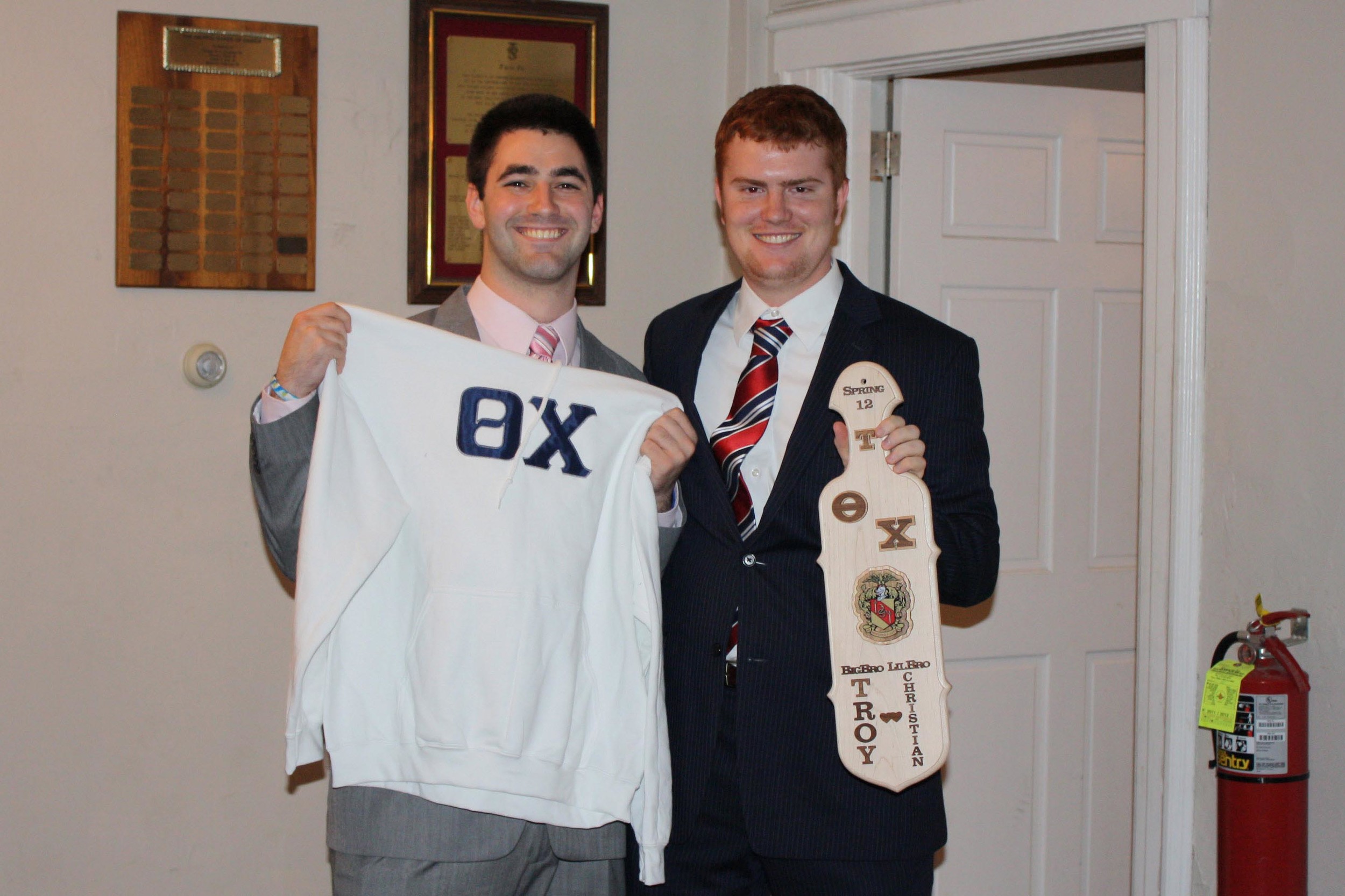  Little Brother Christian Gouse (L) and Big Brother Troy Slack
Spring 2012 Initiation Night 