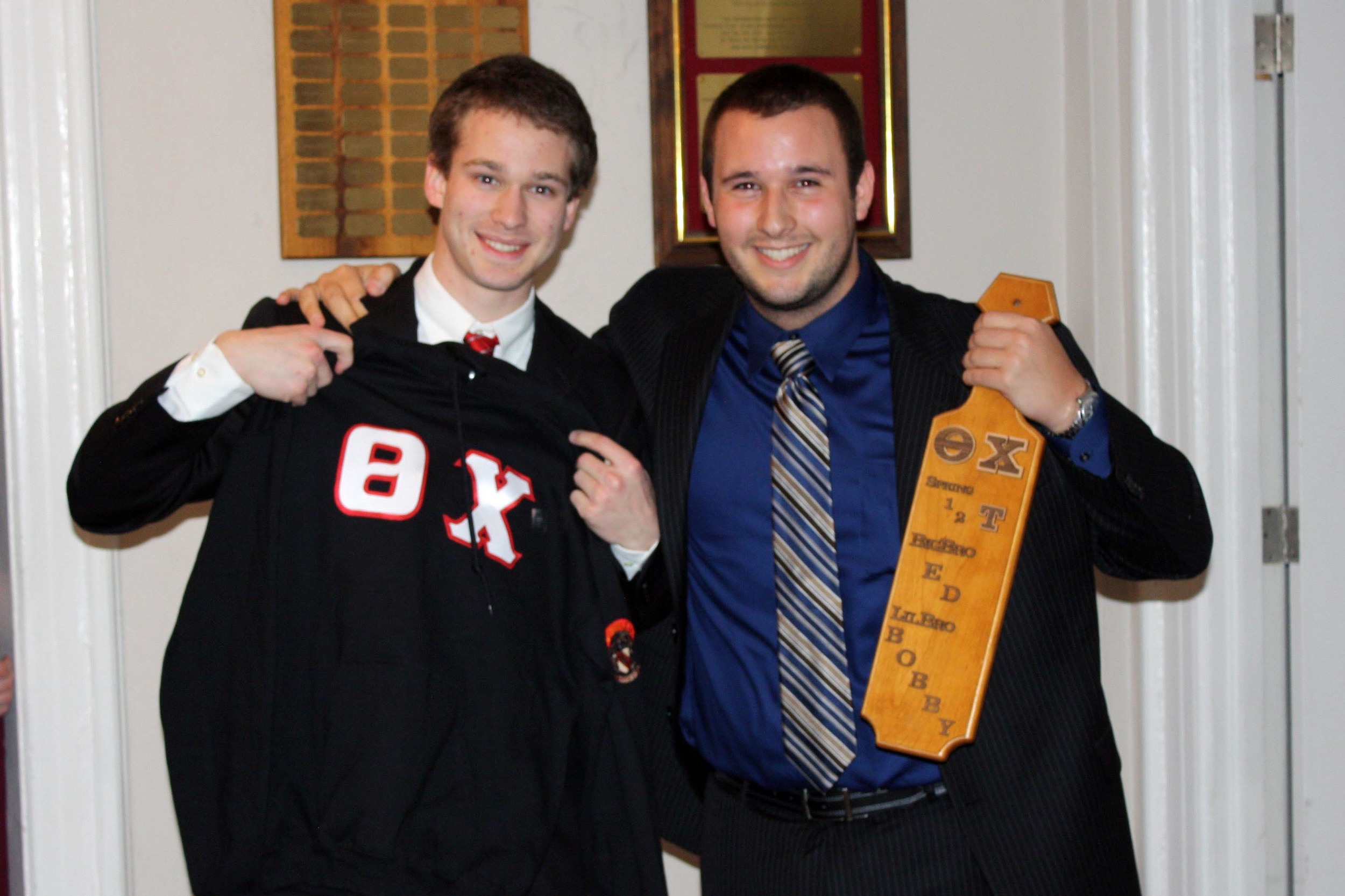  Little Brother Bobby Aichele (L) and Big Brother Ed Wallace
Spring 2012 Initiation Night 