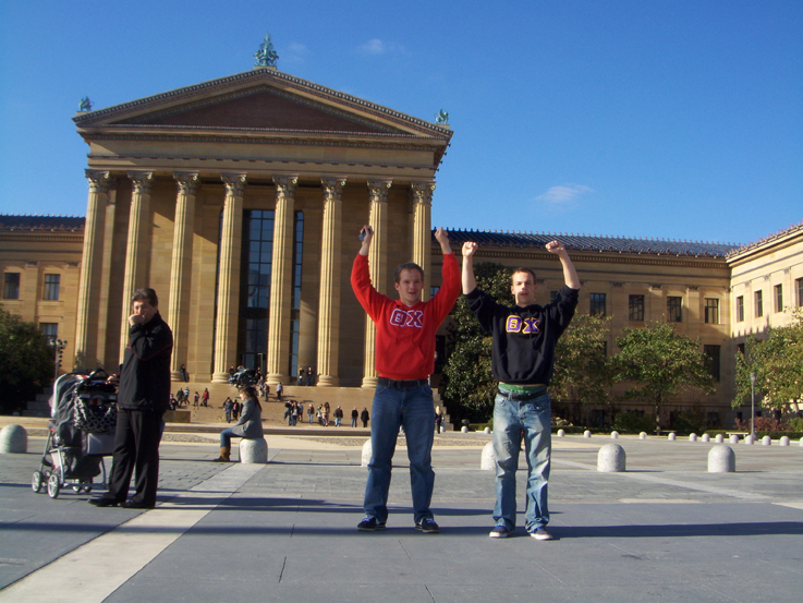  Gerad Freeman and Grant Gaston atop the stairs of the Philadelphia Art Museum
Fall 2011 