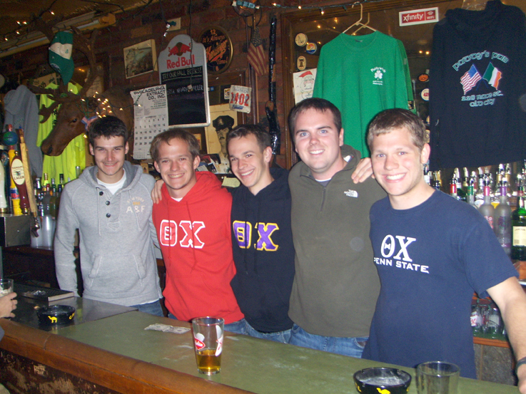  L to R: Sebastian Reigber, Gerad Freeman, Grant Gaston, Jason Clark, and Greg Smith inside Paddy's Pub
Fall 2011 