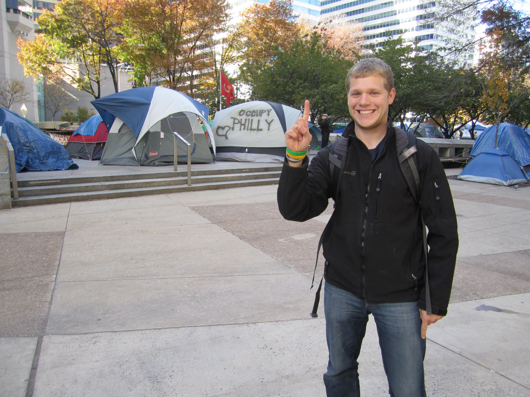  Greg Smith in front of Occupy Philly
Fall 2011 