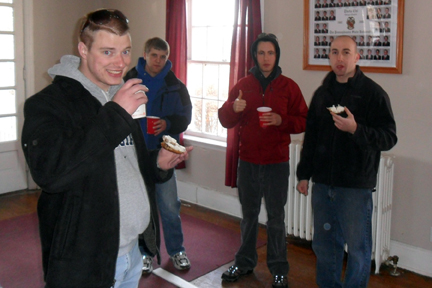  L to R: Jared Metzger, David Hartwich, Jason Chottiner and Casey Leman
4th Annual Alumni Work Weekend - 2011 