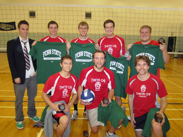  Back Row L to R: Christian Pryor, Kyle Sussman, David Stoltzfus, Nate Wysocki, Daniel Weinman Front Row L to R: Geoffrey Rolstone, Ed Benish, Daniel Cartwright and Brent Homcha (Laying on ground)
2010 Fall Intramural Volleyball Champions 