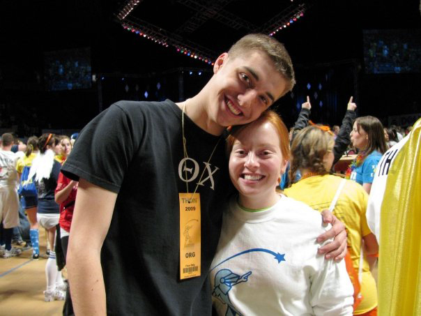  Paul Weber (L) and Kelly Burns at THON 