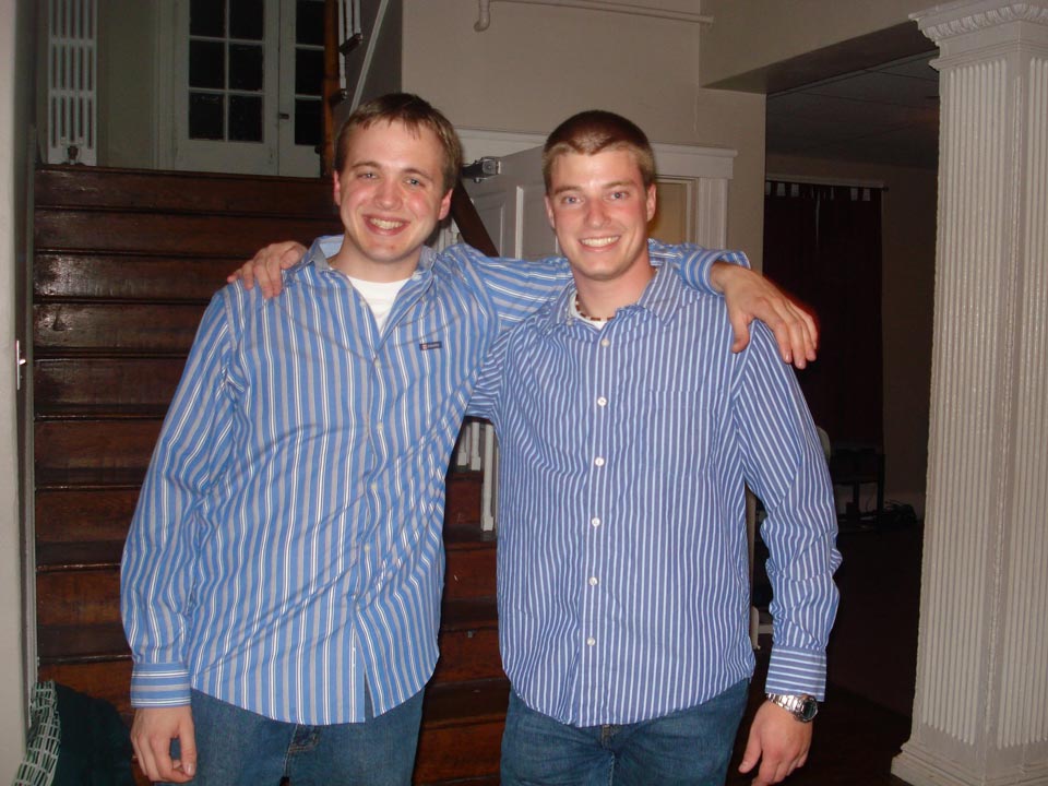  Joseph Aranowski (L) and Jared Metzger
during the 2008 Homecoming Prep with Omega Phi Alpha 