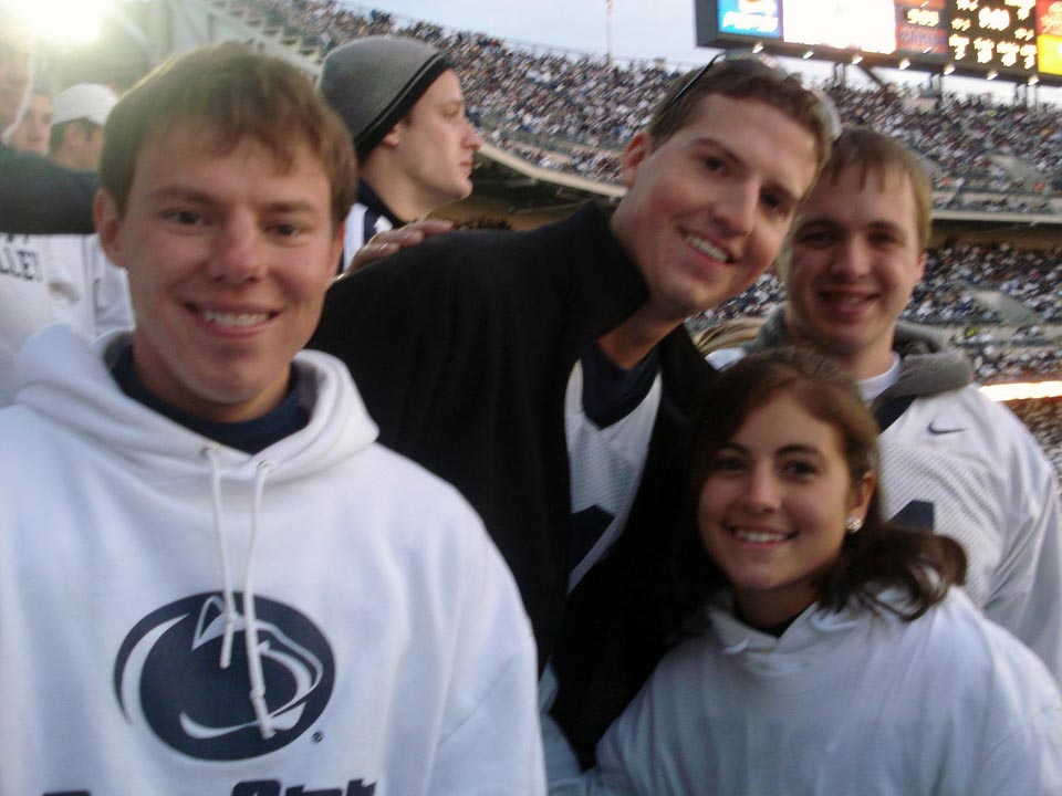  L to R: Kent Rentschler, Jared Case, Bianca Garramone and Joseph Aranowski
at the Michigan Game, Oct. 18, 2008 