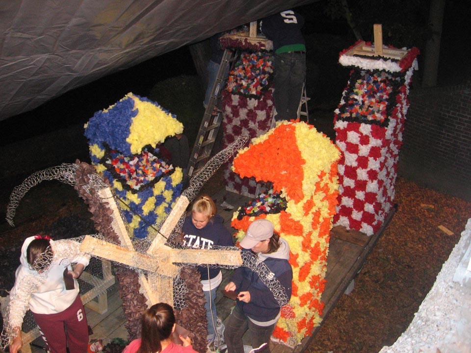  Construction of Homecoming Float 