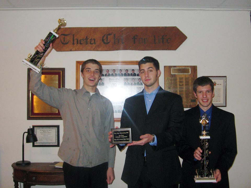  L to R: Paul Weber, Robert McHugh, Kevin Ahrens
Homecoming Cahirmen with Overall Homecoming Trophies 