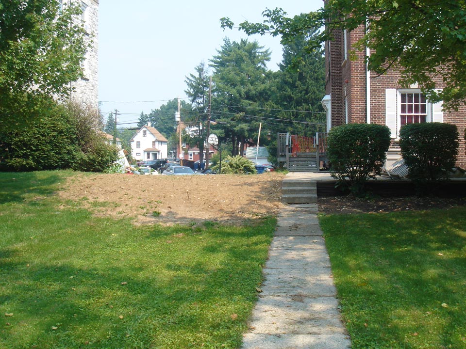  Construction to put in new water main for sprinkler system 