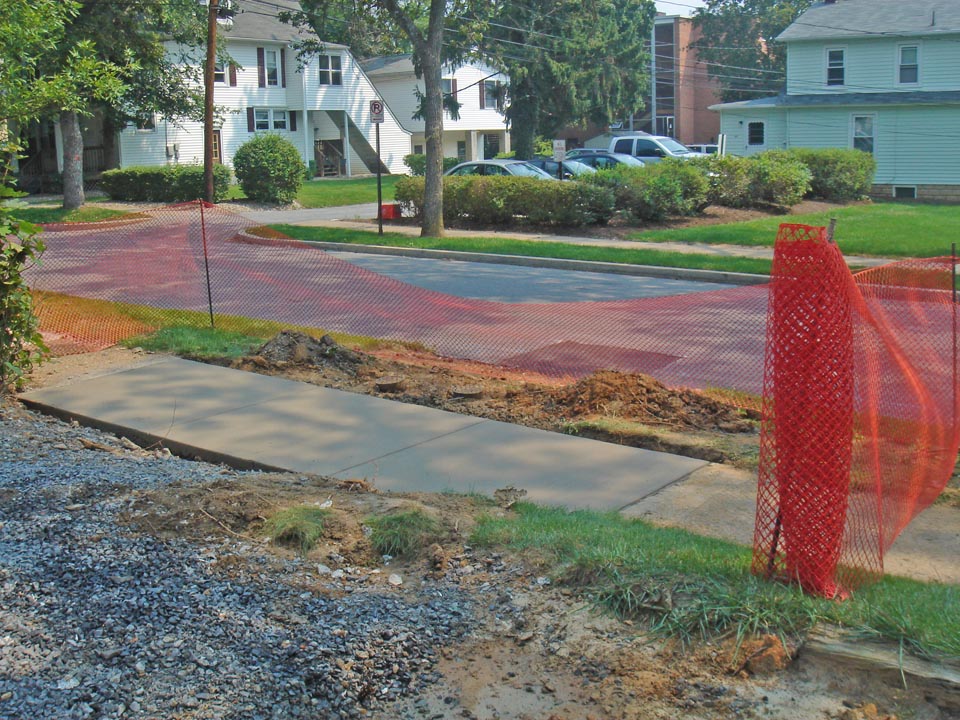  Construction to put in new water main for sprinkler system 