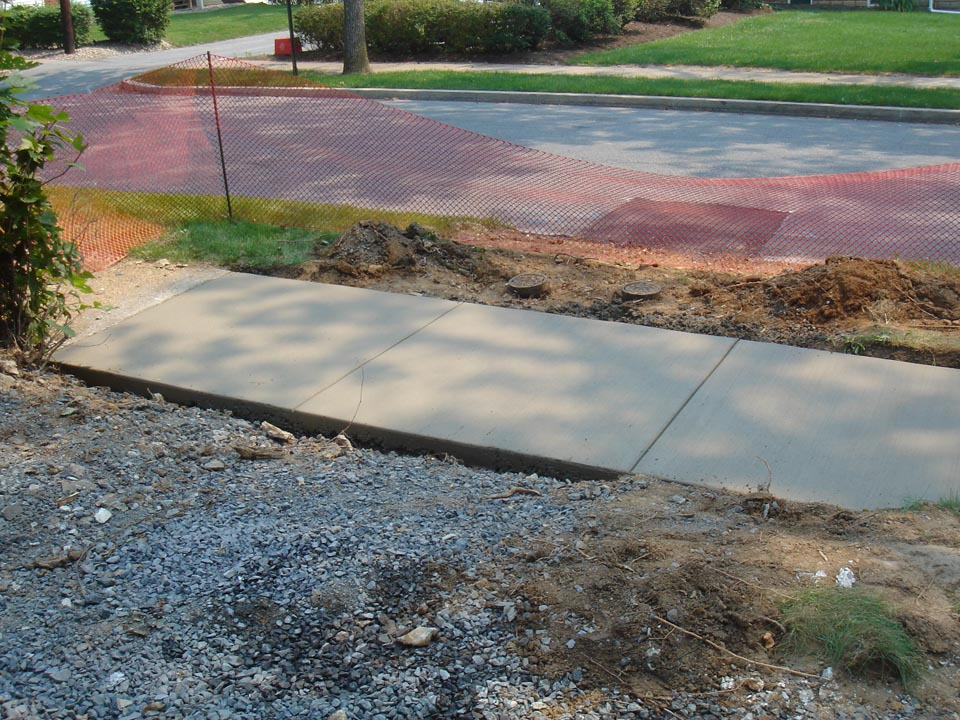  Construction to put in new water main for sprinkler system 