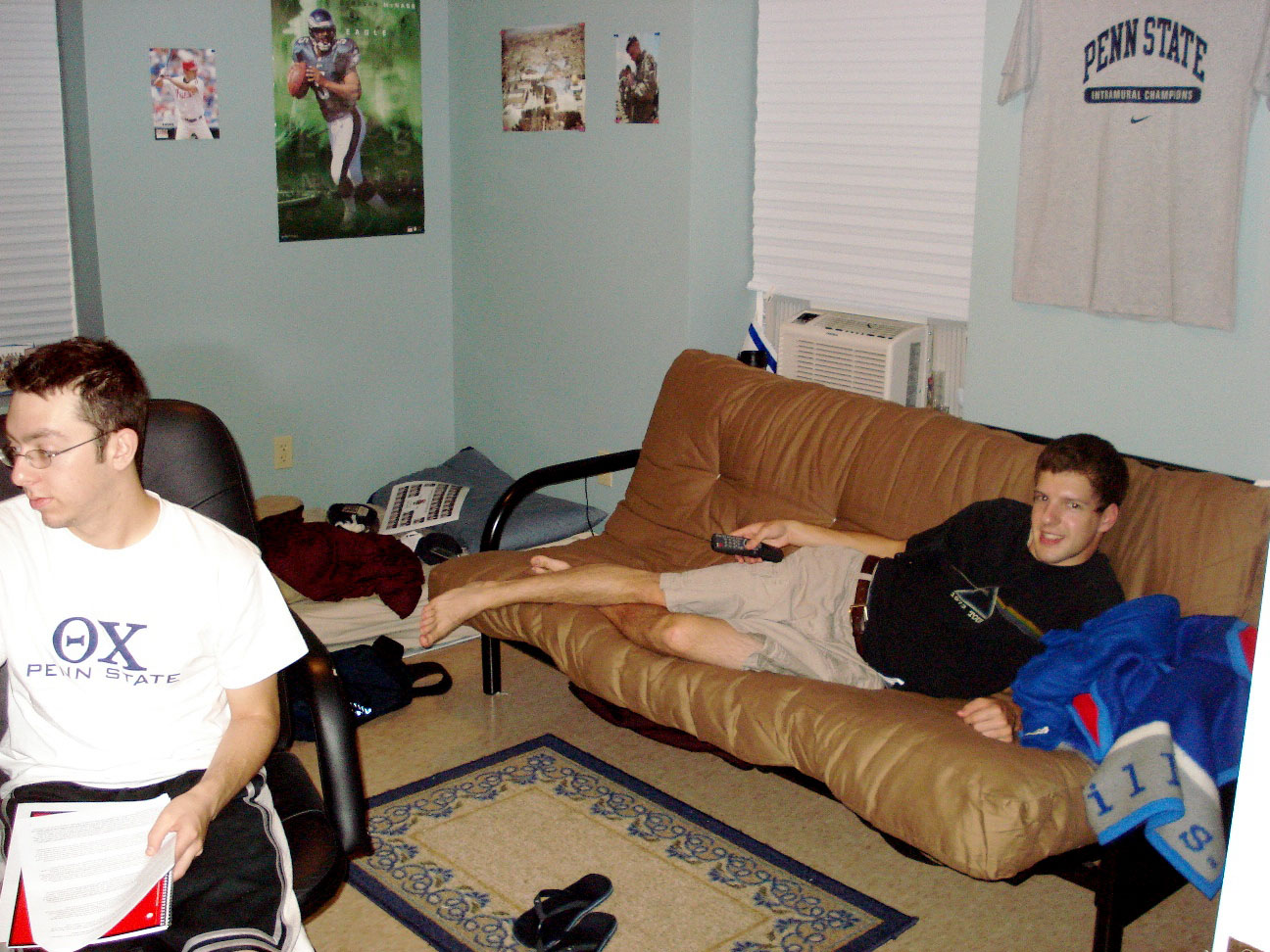  David Krisch (L) and Kevin Ahrens
enjoy the new bedroom on the 3rd Floor 