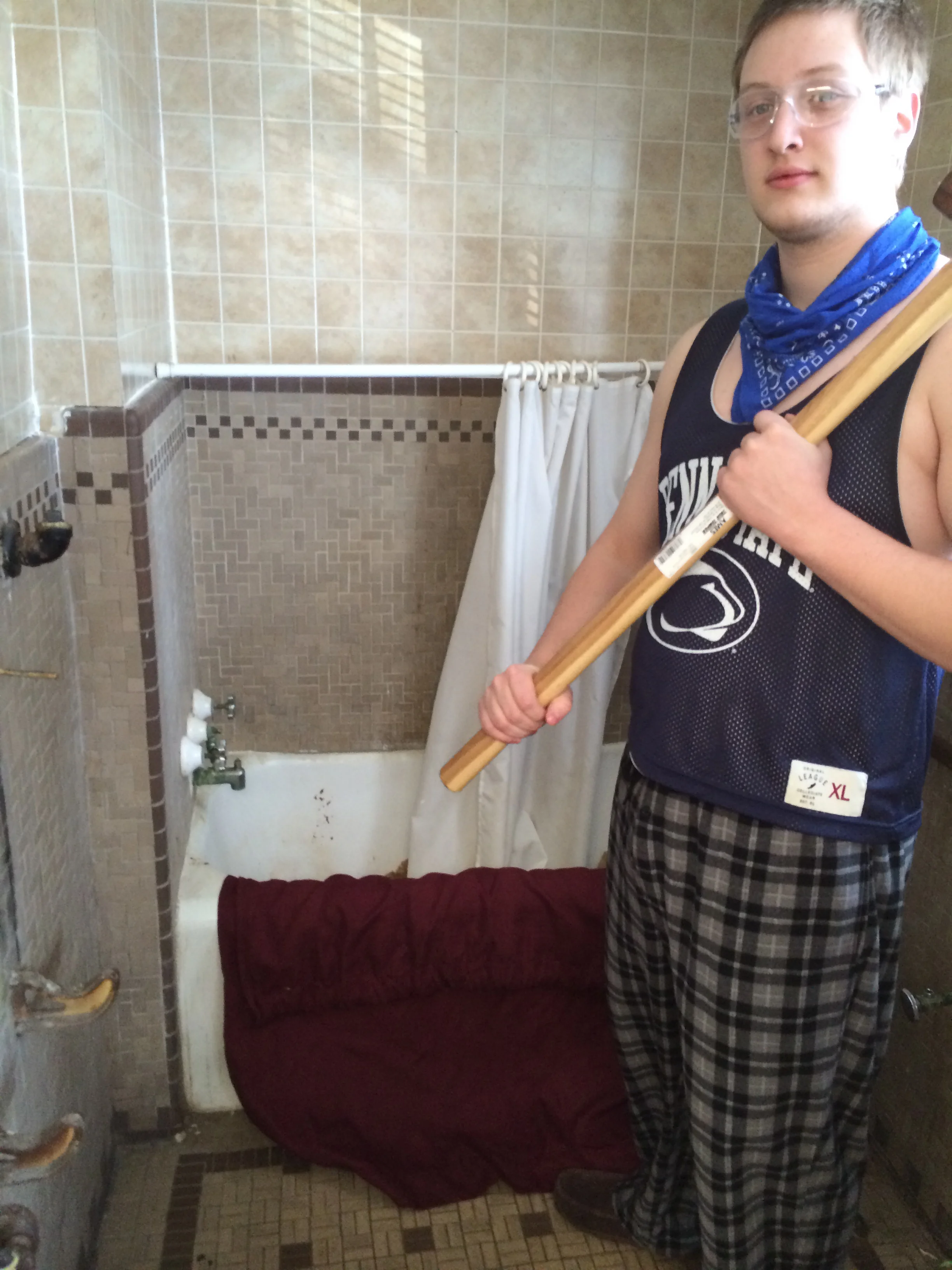  Alumni Work Weekend - Basement Bathroom Before - Mar. 22, 2014 