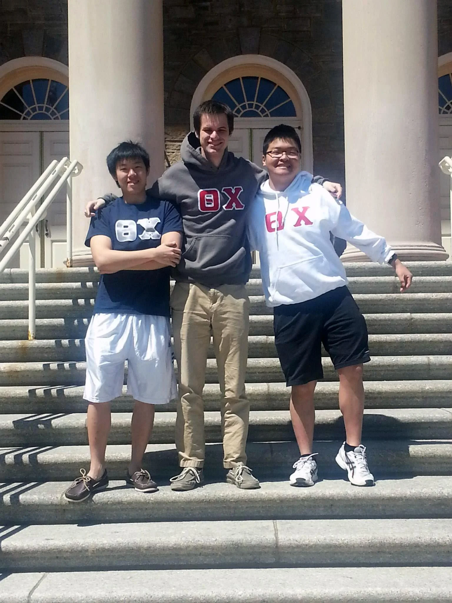 Matthew Liu, Brian Patchett and Andrew Sie at Old Main - April 2014