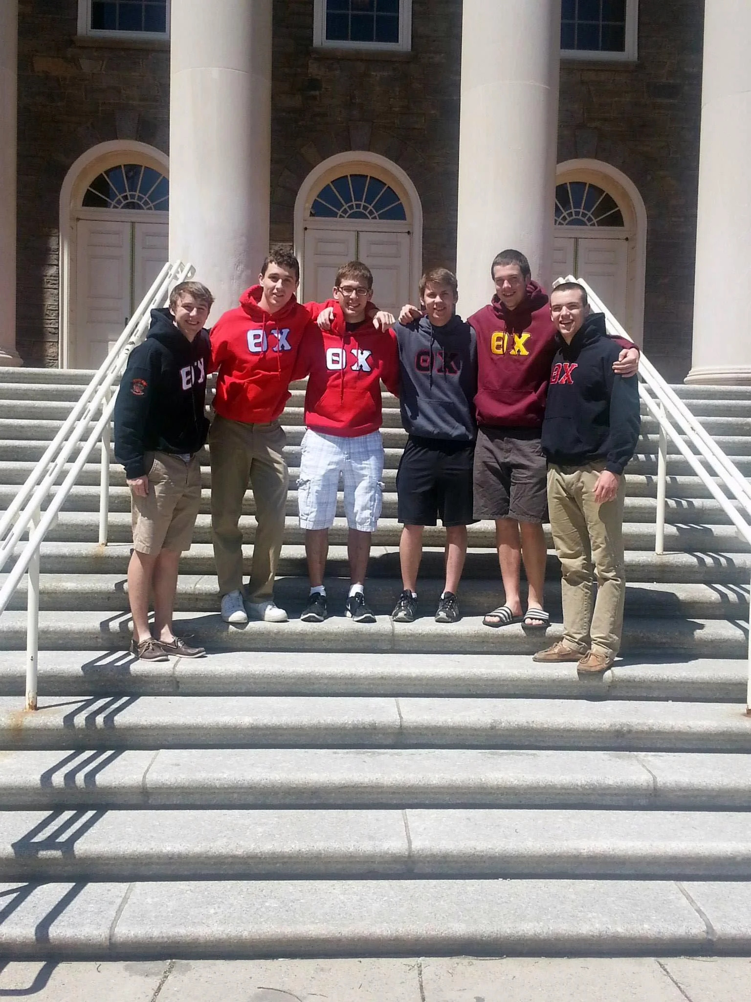 Steve Sandford, Alex Constable, Edward Brand, Ryan Gattoni and Frank Donato at Old Main - April 2014