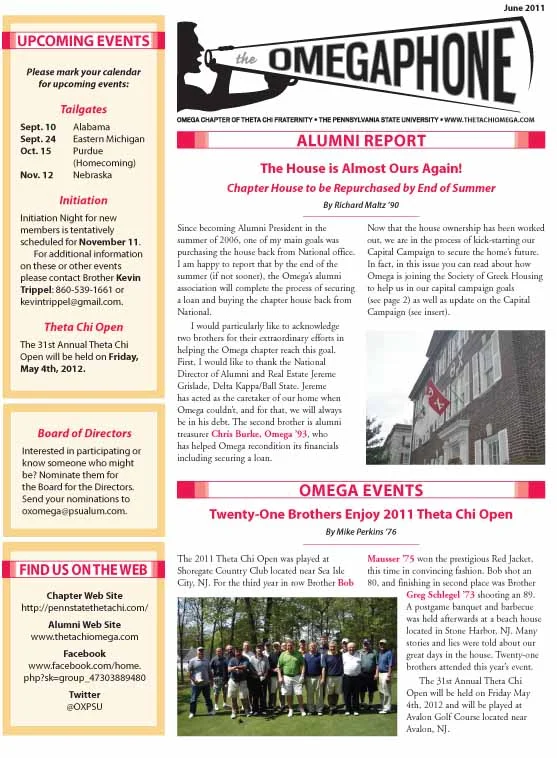 Additional Alumni Updates for the Omegaphone