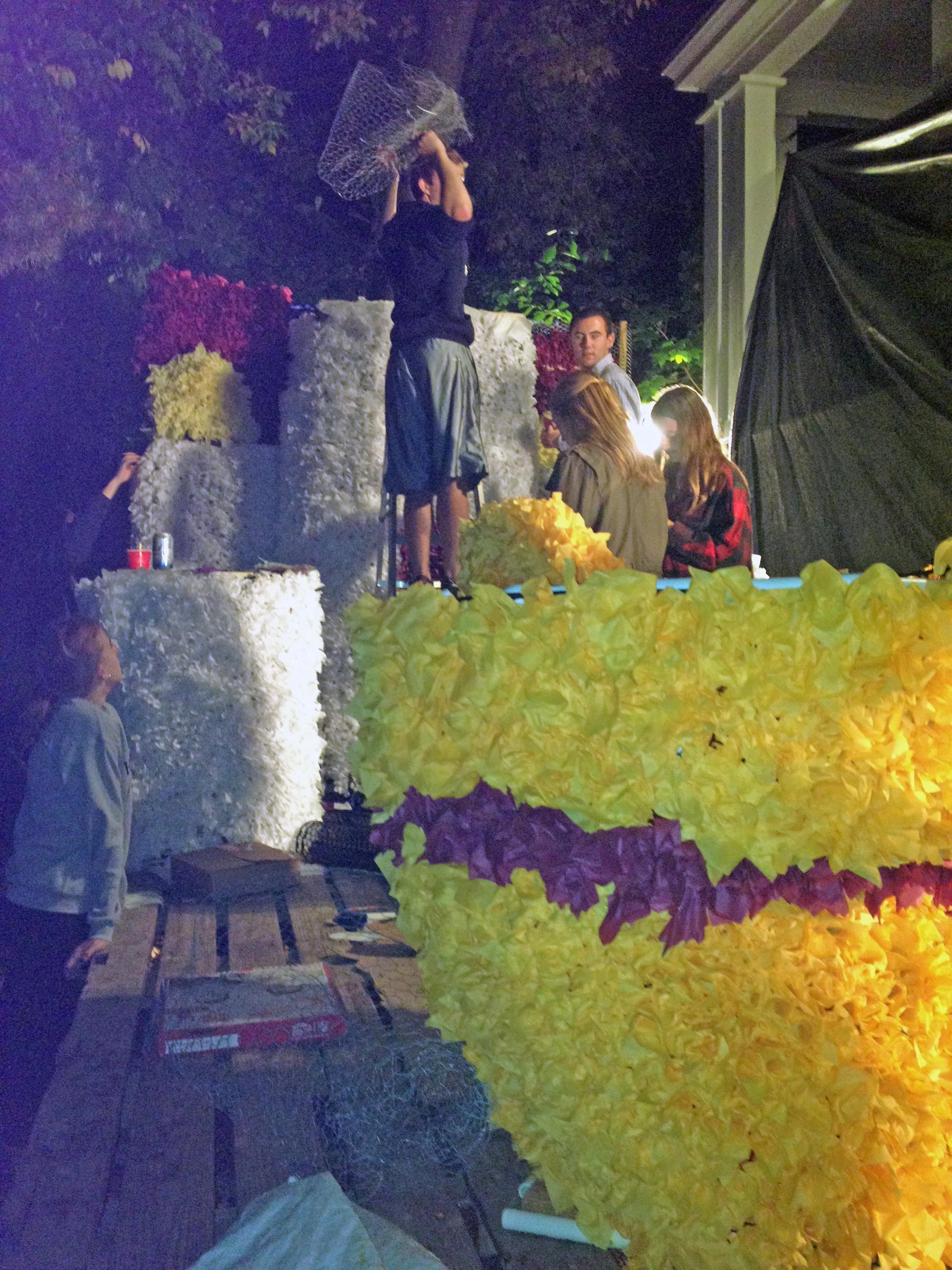  Float Build on Thursday night - 2014 Homecoming 