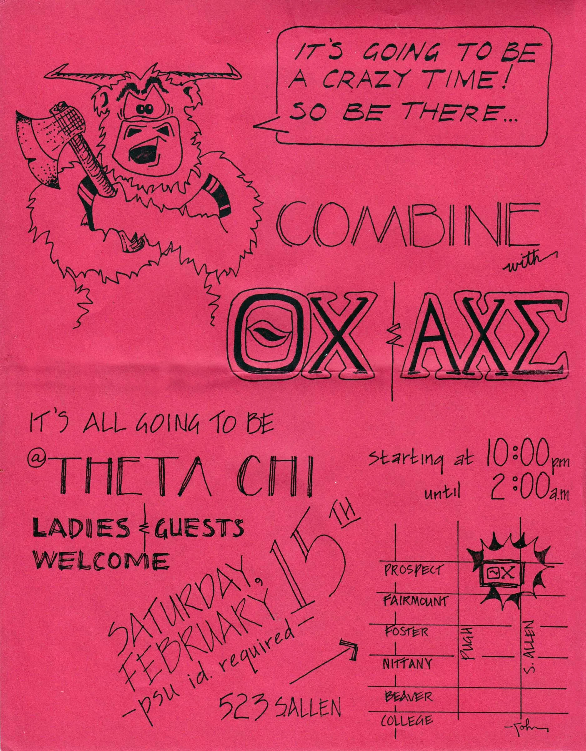 Combine Party Poster - Feb. 15, 1986