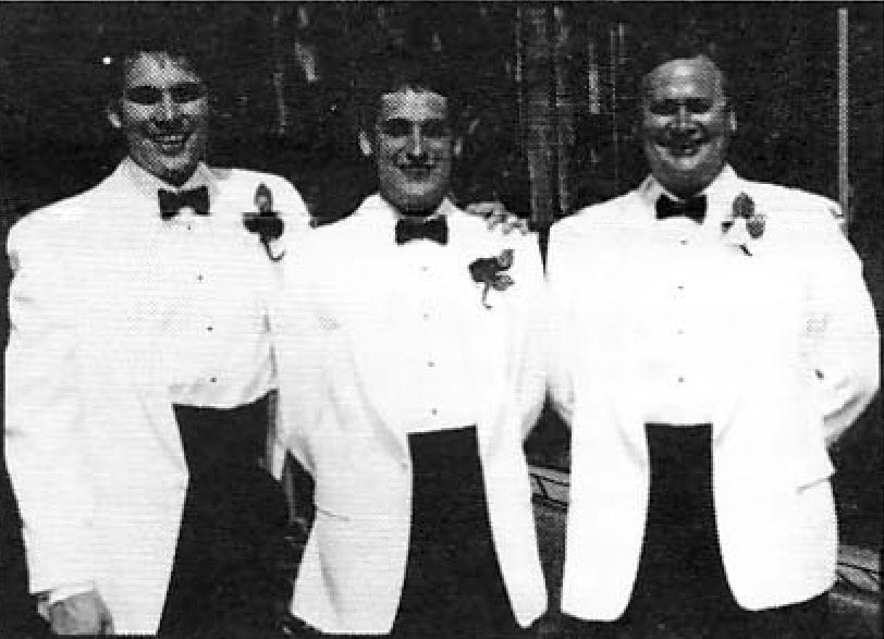 The Allans, Left to Right, Dave Allan ’86, Greg Allan ’89 and Norm Allan ’64 at Greg’s wedding last May
