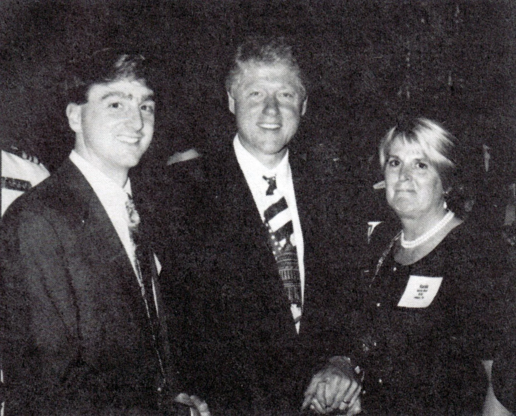 Andy Dolan ’94 accompanied his mother, Narda Wolf, to her 25th Georgetown University reunion this past summer. They ran into Narda’s former classmate, President Clinton, at the celebration.