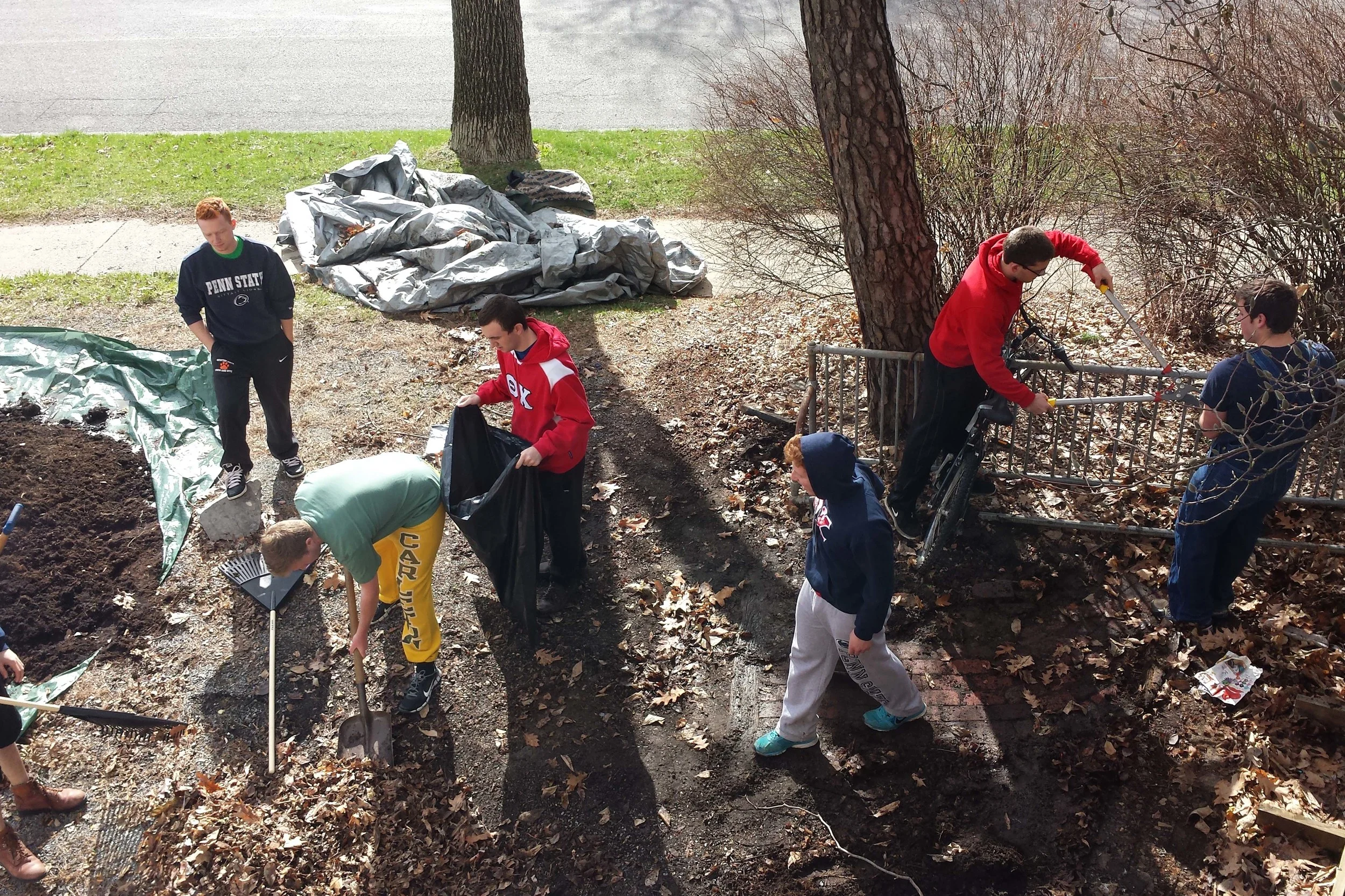 2015 Work Weekend - Ryan Campbell, John Broderick, Connor DeKranis, Alex Constable, Ryan Gattoni - April 2015