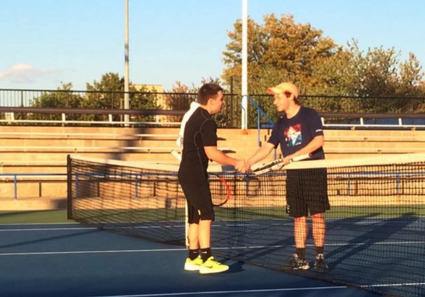 2015 Fraternity IM Tennis Champion Colin Kaye (R)