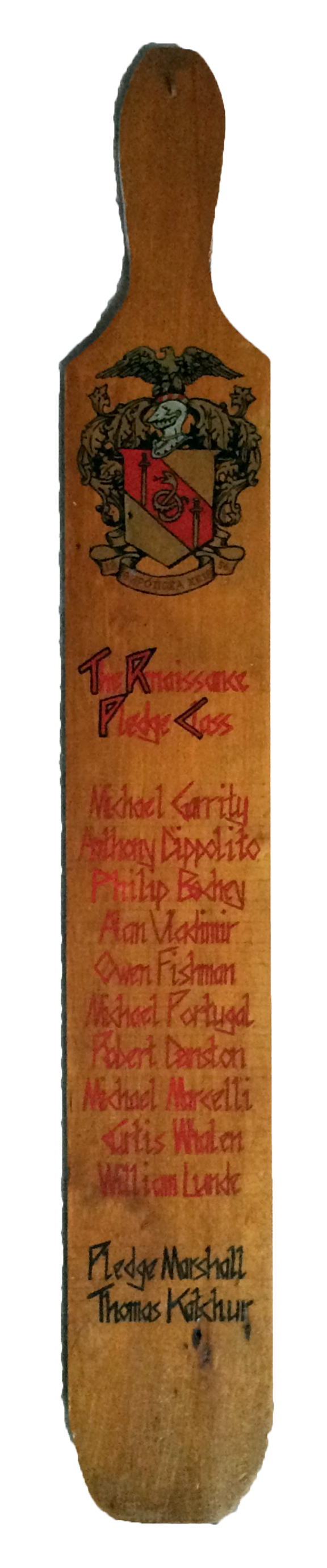 1982 Winter Pledge Class Paddle