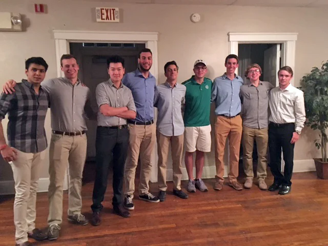  Fall 2016 PLedge Class - From left to right: Anir Chowdhury, David Cox, removed, Zaid Hassan, Qasem Abufaza, Tyler Olsen, Josh Koch, TJ Hardwick, Collin Ninke - Not pictured: Shaylen Amin 