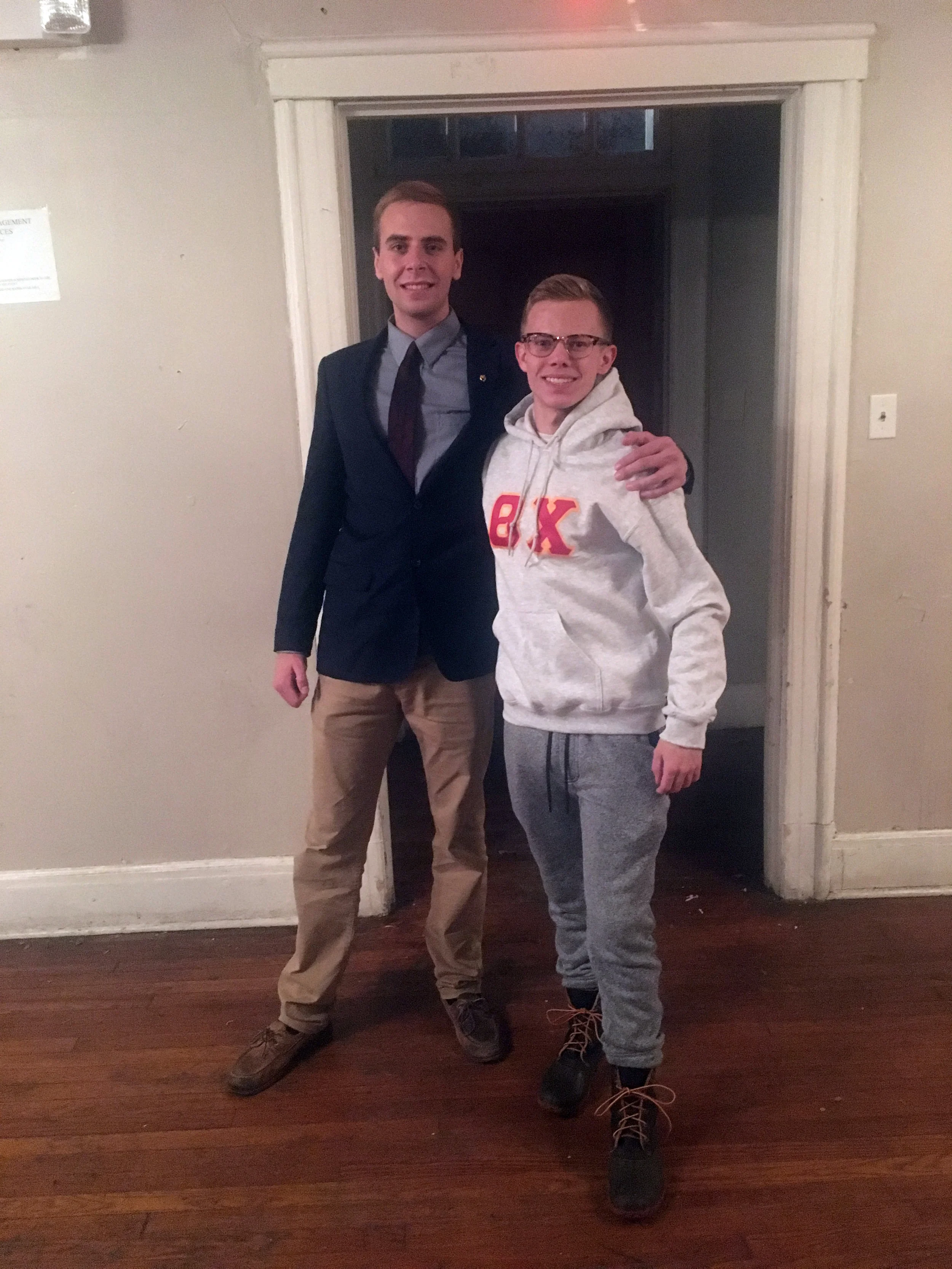 Newly Initiated brother with with big brother - Carson and Jake - Nov. 2018