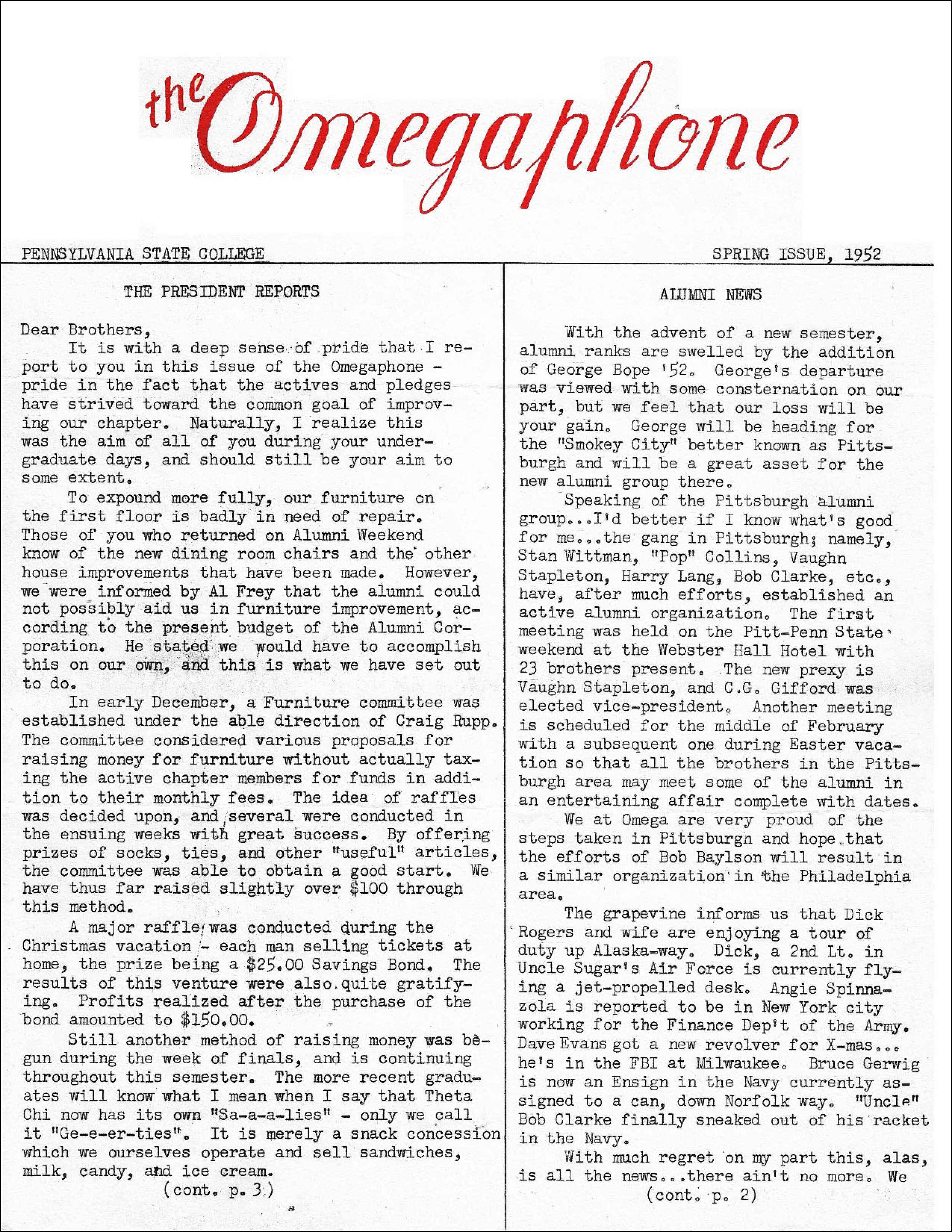 Spring 1952 Omegaphone