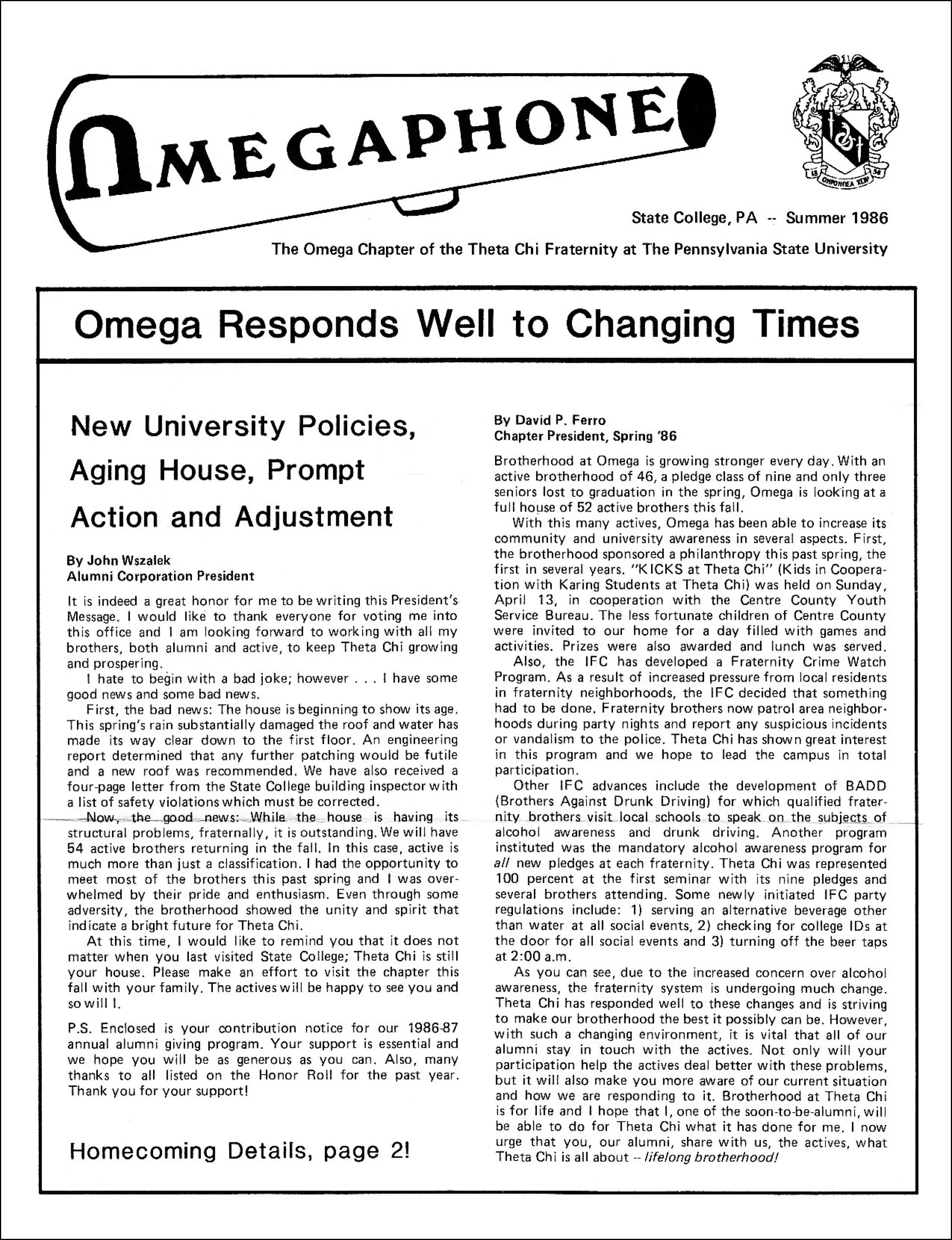 Summer 1986 Omegaphone