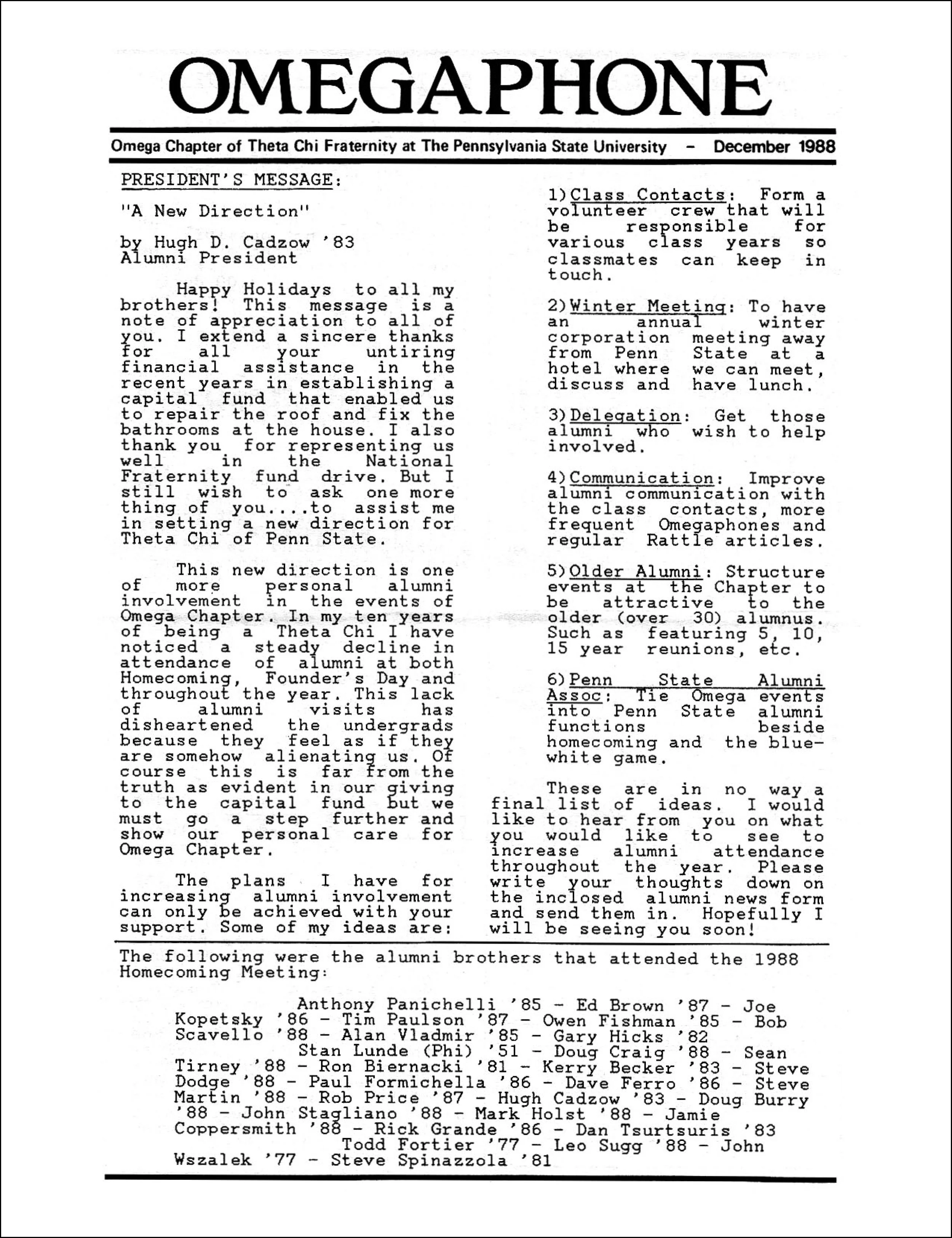 December 1988 Omegaphone