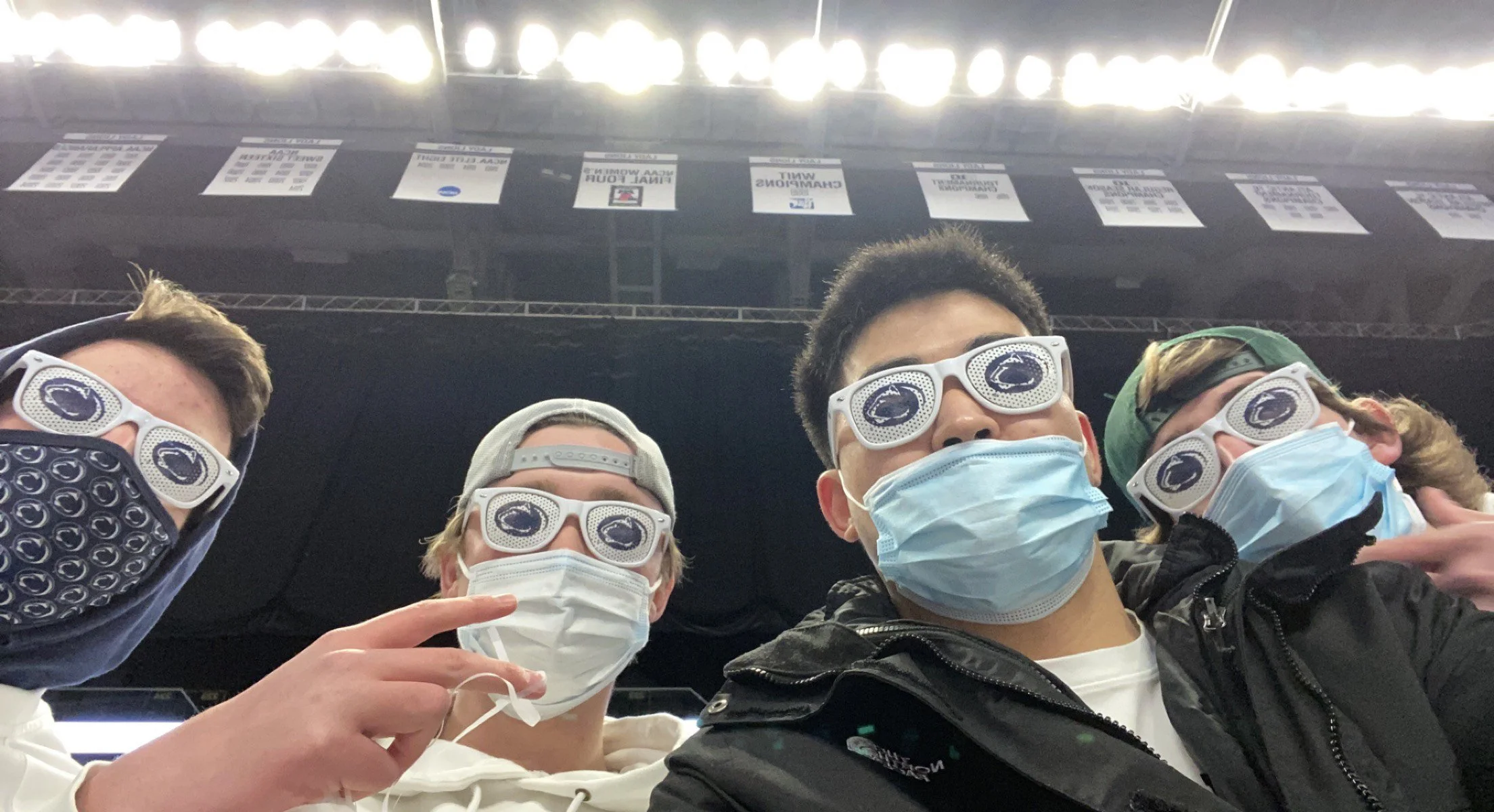  Sping 2022 -  (L-R) Joshua Behler, William James, Soosung Whang, Sean Mayer at Bryce Jordan Cetner vs. Michigan 