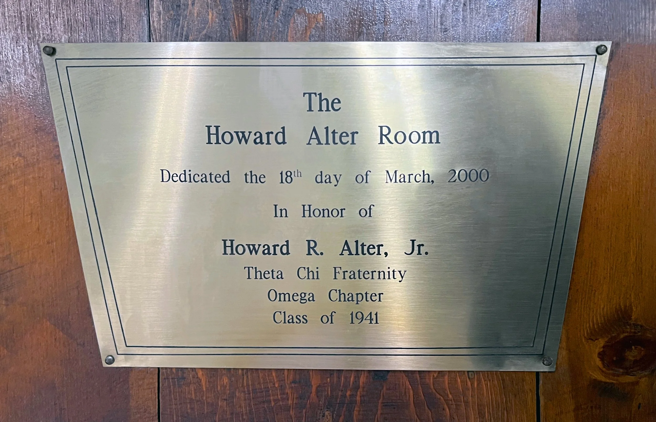 2000 - Howard Alter Day Plaque
