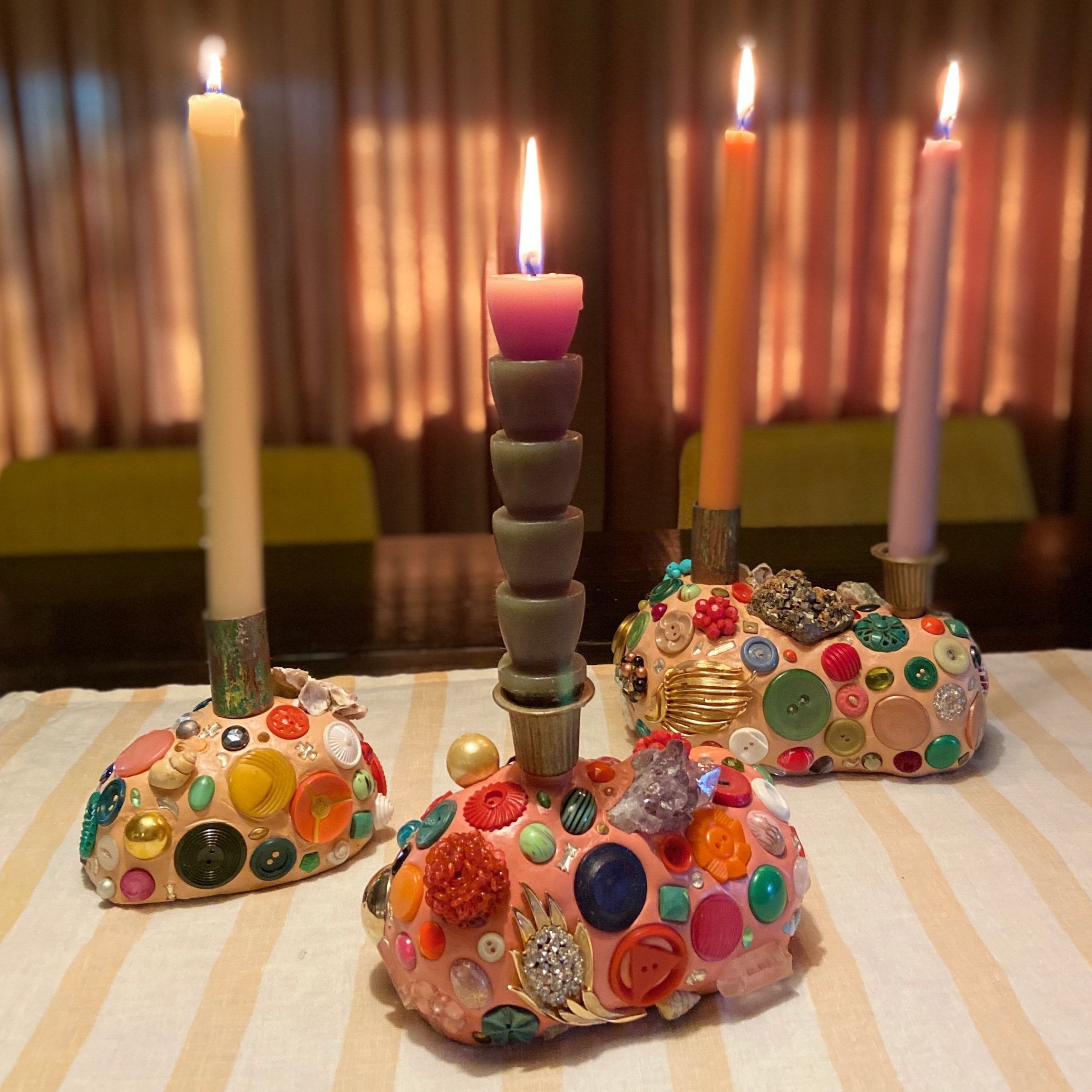 Curious Candelabras: Pink Votives