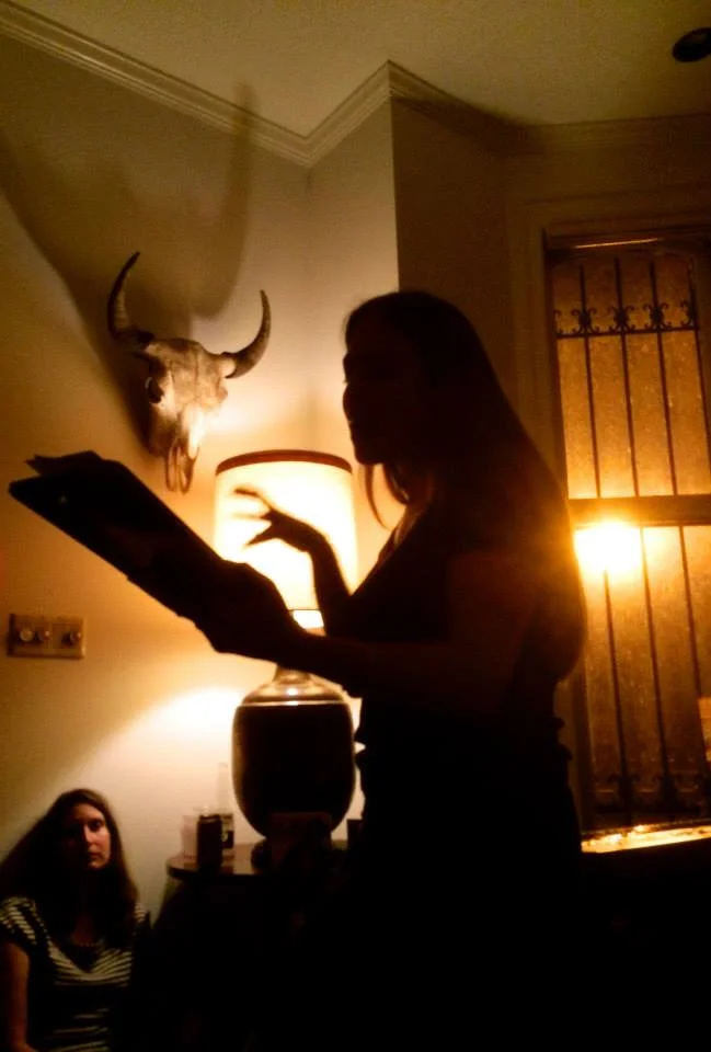 Sandra Beasley reading to a packed house. (Image thanks to Chris Maier)