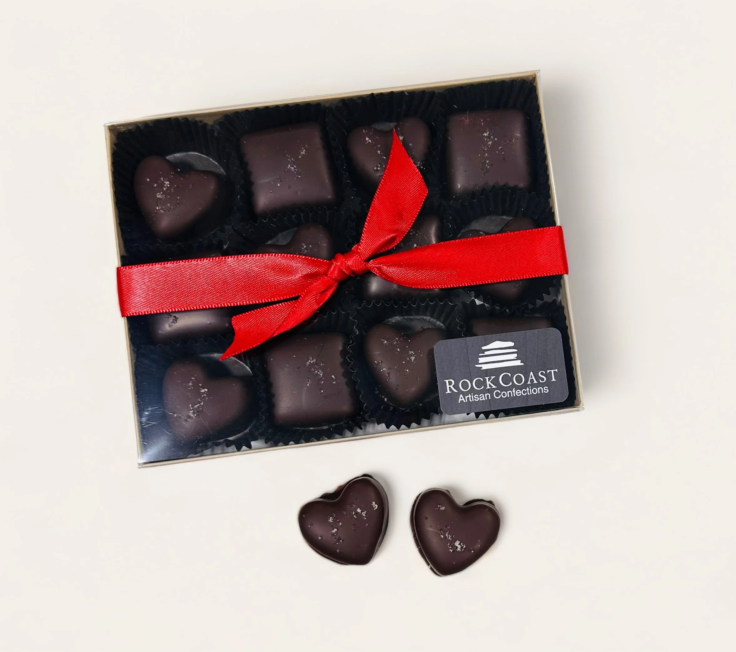 Valentine's Salted Soft Caramels box (12 pc)