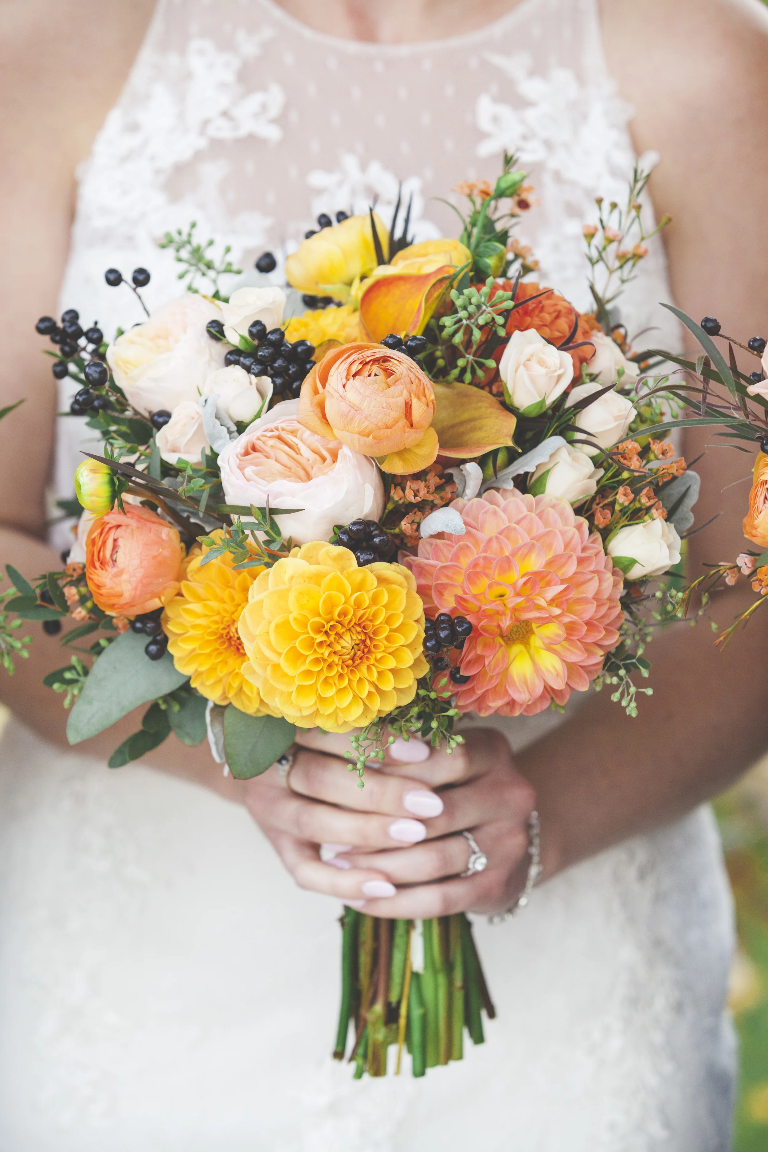 A gorgeous wedding boquet.
