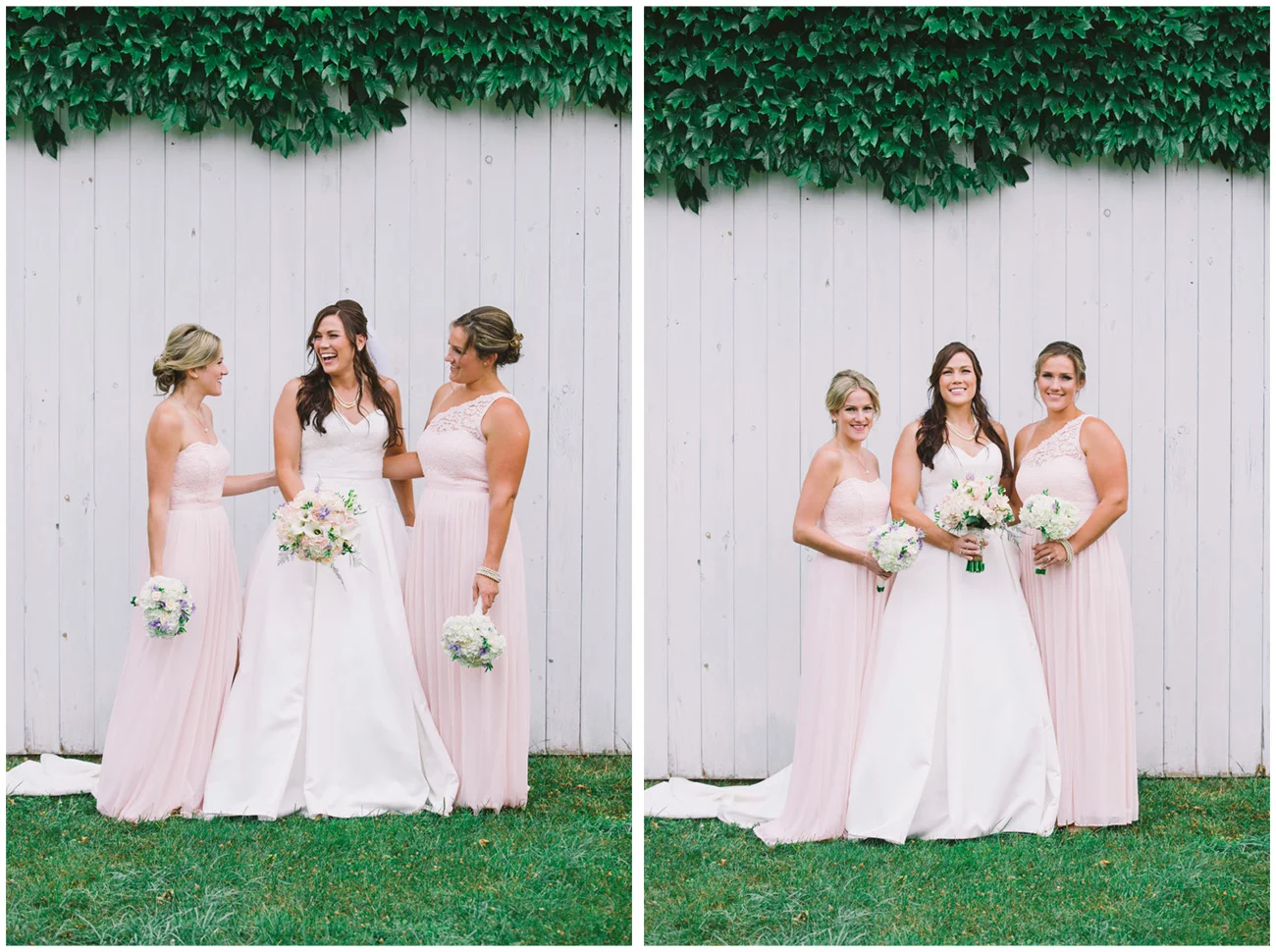 sisters of the bride laughing