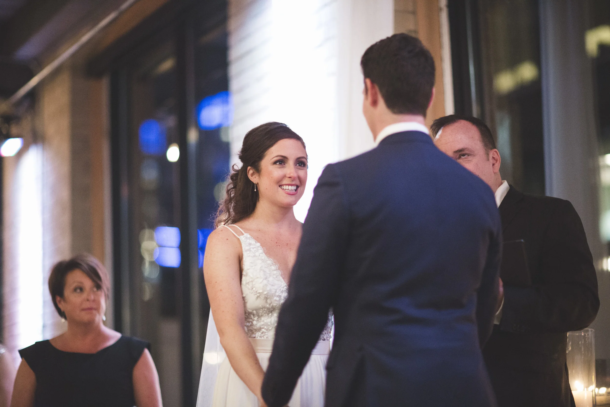 Wedding couple saying their vows at 2nd Floor Events venue.