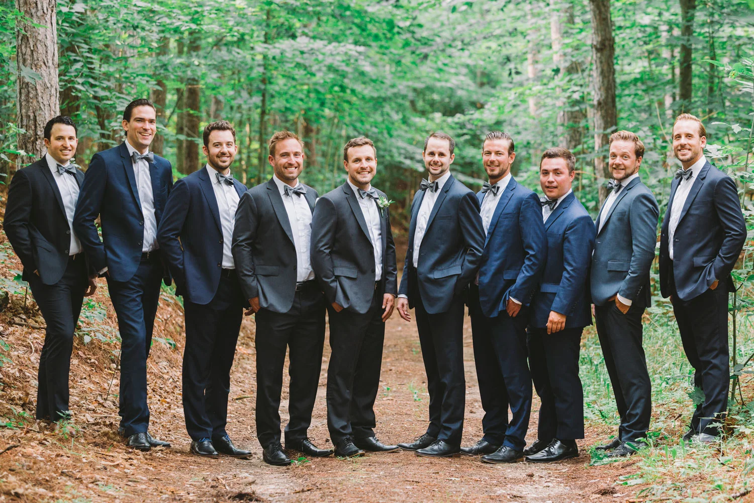 Groomsmen at Drysdale's Tree Farm